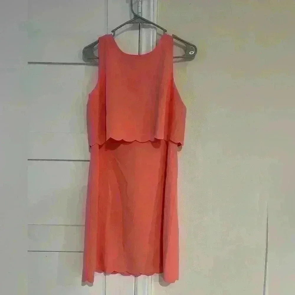 Ann Taylor LOFT Orange Peach sleeveless mini dress- Size 6P- NWOT